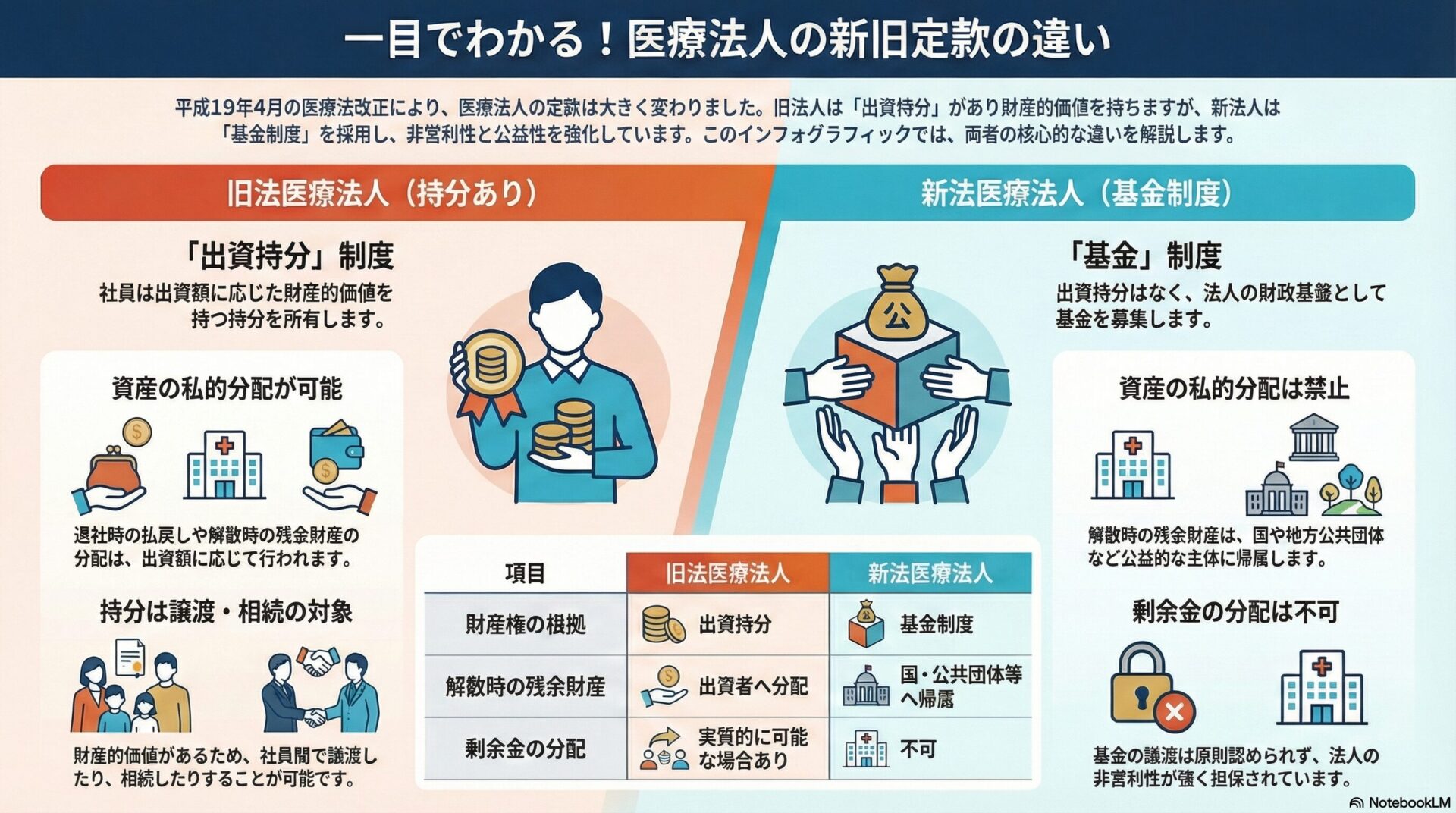 ひと目でわかる!医療法人の新旧定款の違い