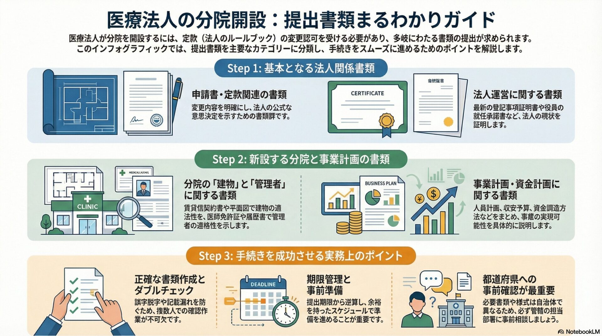 医療法人の分院開設：提出書類まるわかりガイド