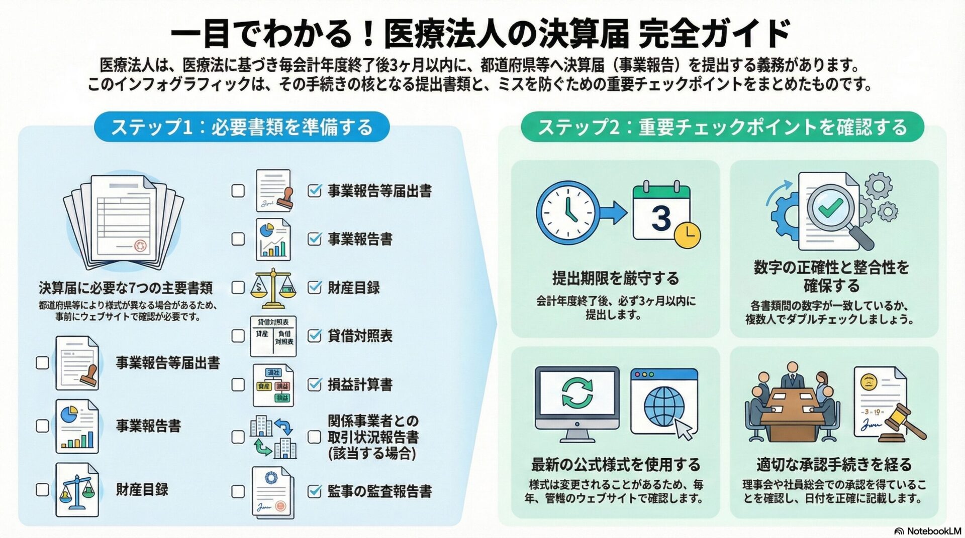 ひと目でわかる!医療法人の決算届 完全ガイド