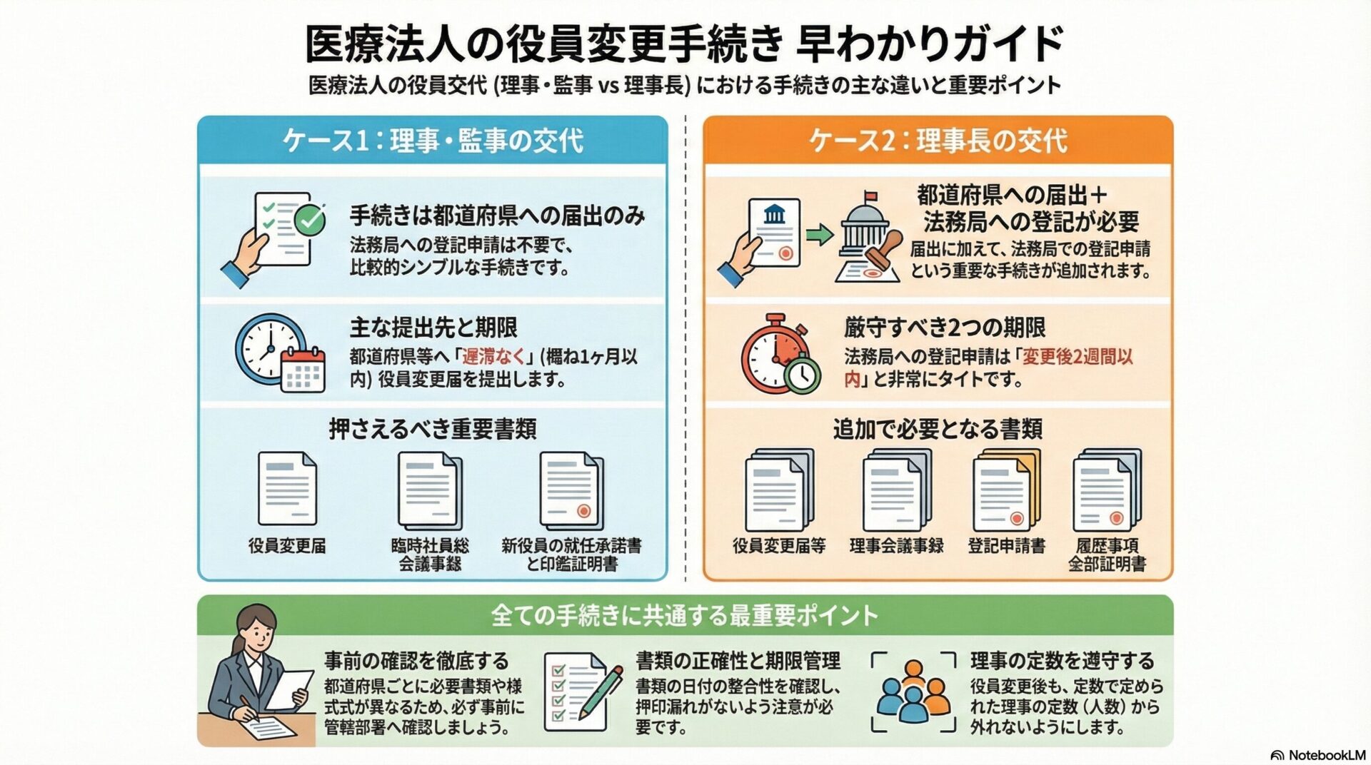 医療法人の役員変更手続き 早わかりガイド