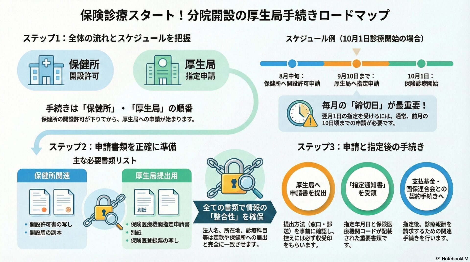 保険診療スタート！分院開設の厚生局手続きロードマップ