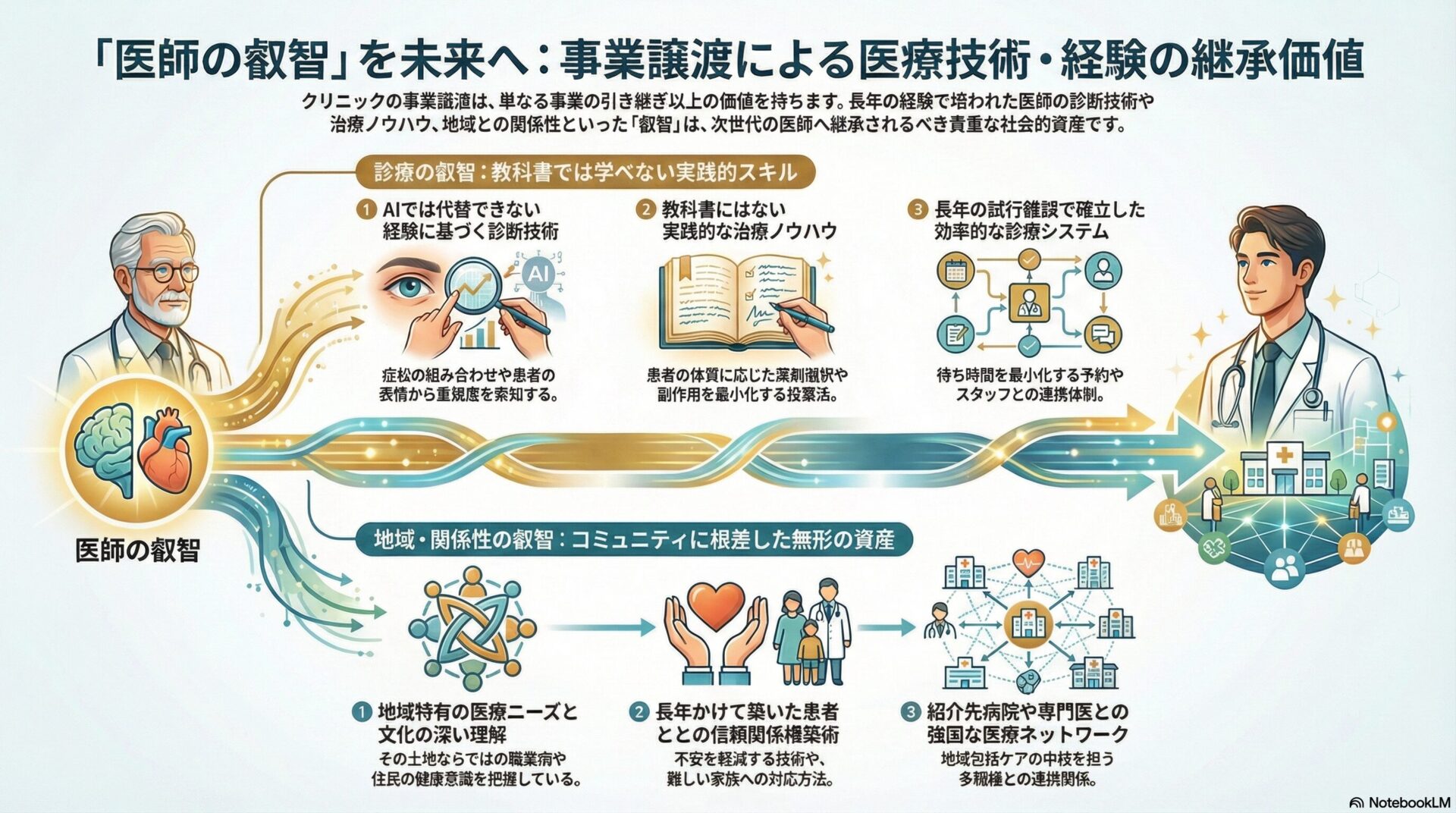 「医師の叡智」を未来へ：事業譲渡による医療技術・経験の継承価値