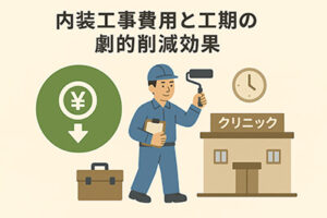 医療法人の多店舗展開での大きなメリット：内装工事費用と工期の劇的削減効果