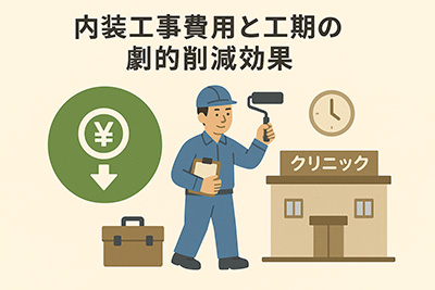 医療法人の多店舗展開での大きなメリット：内装工事費用と工期の劇的削減効果