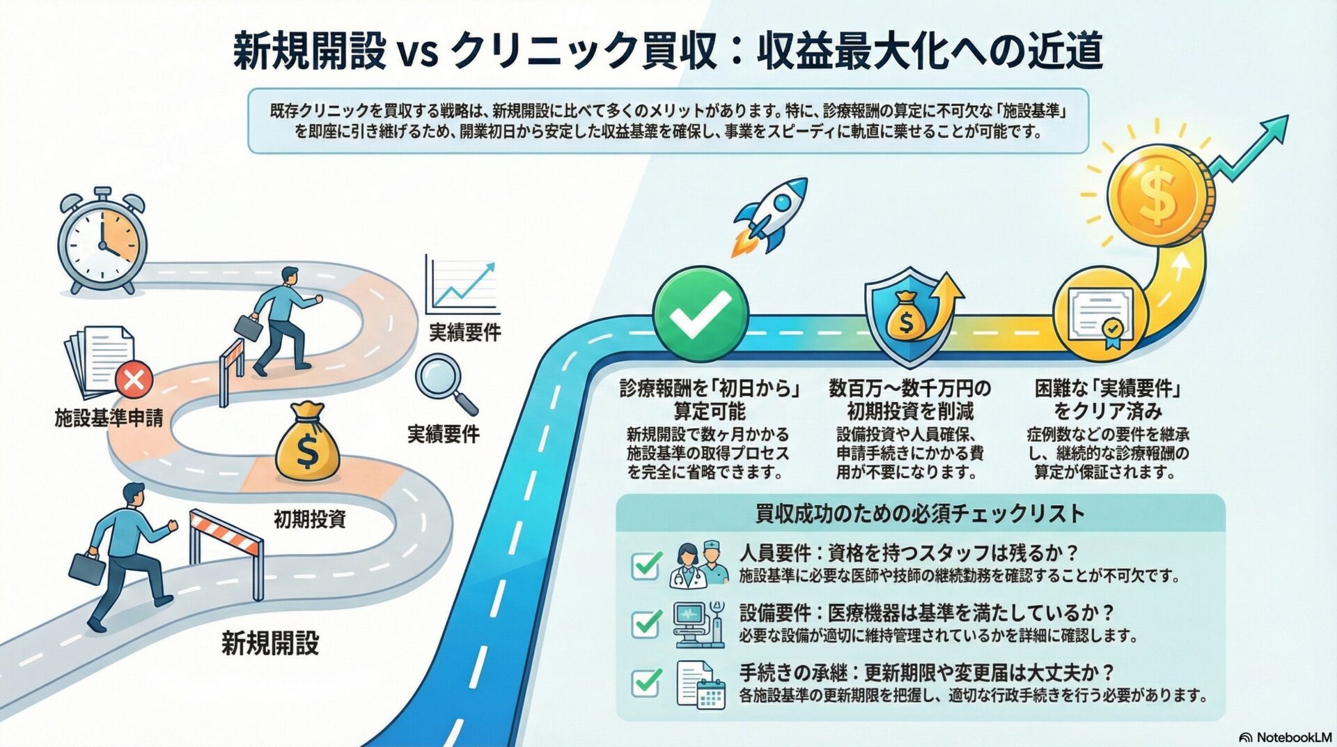 新規解説vsクリニック買収：収益最大化への近道