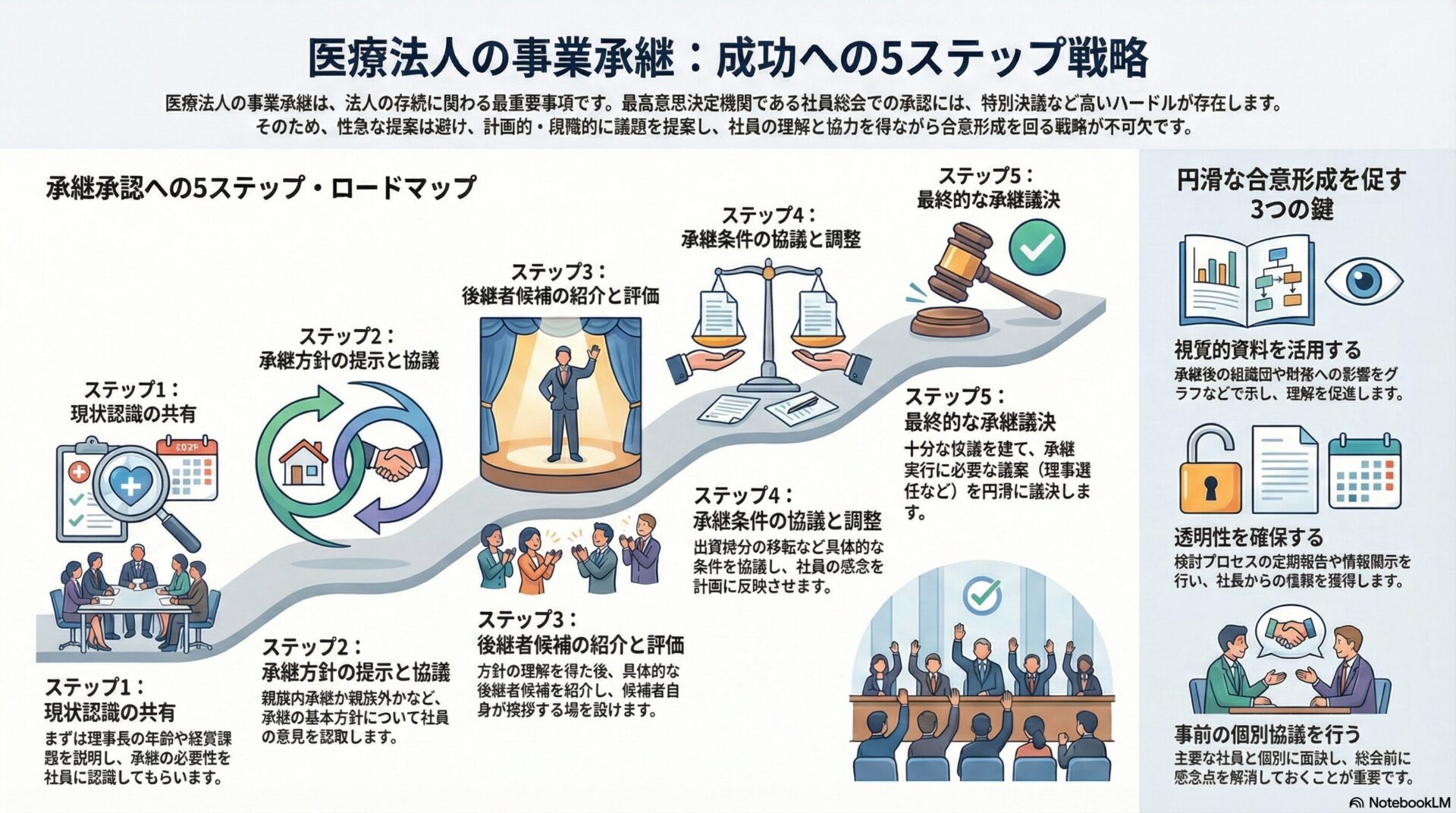 医療法人の事業承継：成功への5ステップ戦略