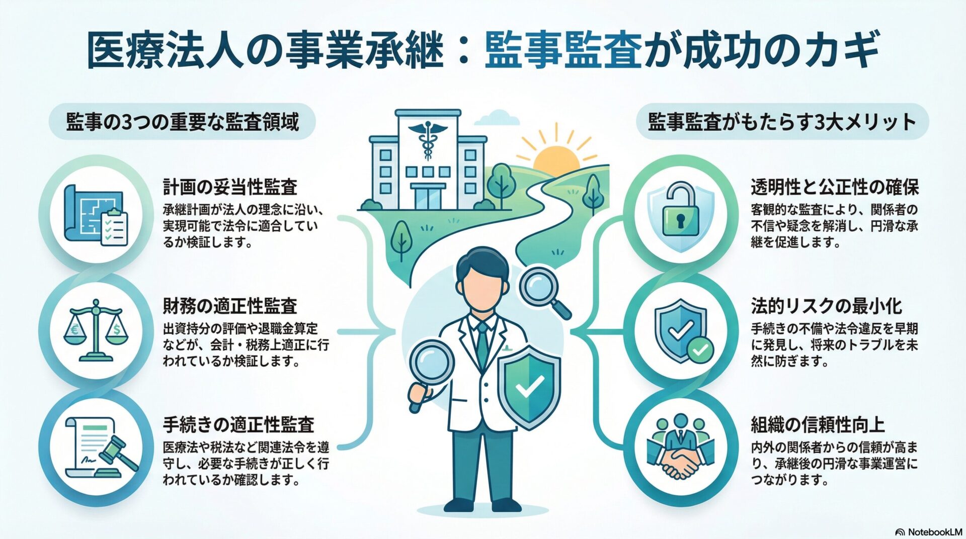 医療法人の事業承継：監事監査が成功のカギ