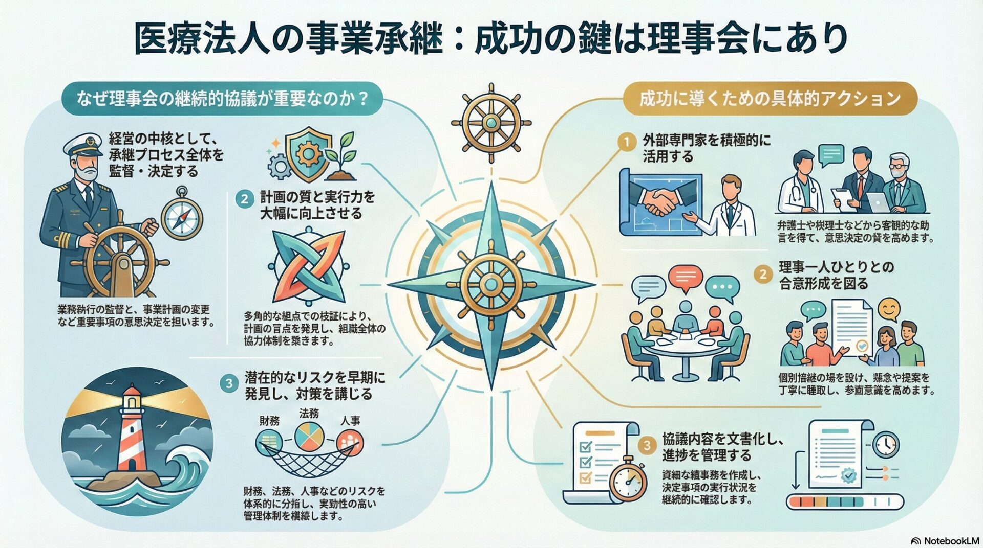 医療法人の事業承継：成功の鍵は理事会にあり