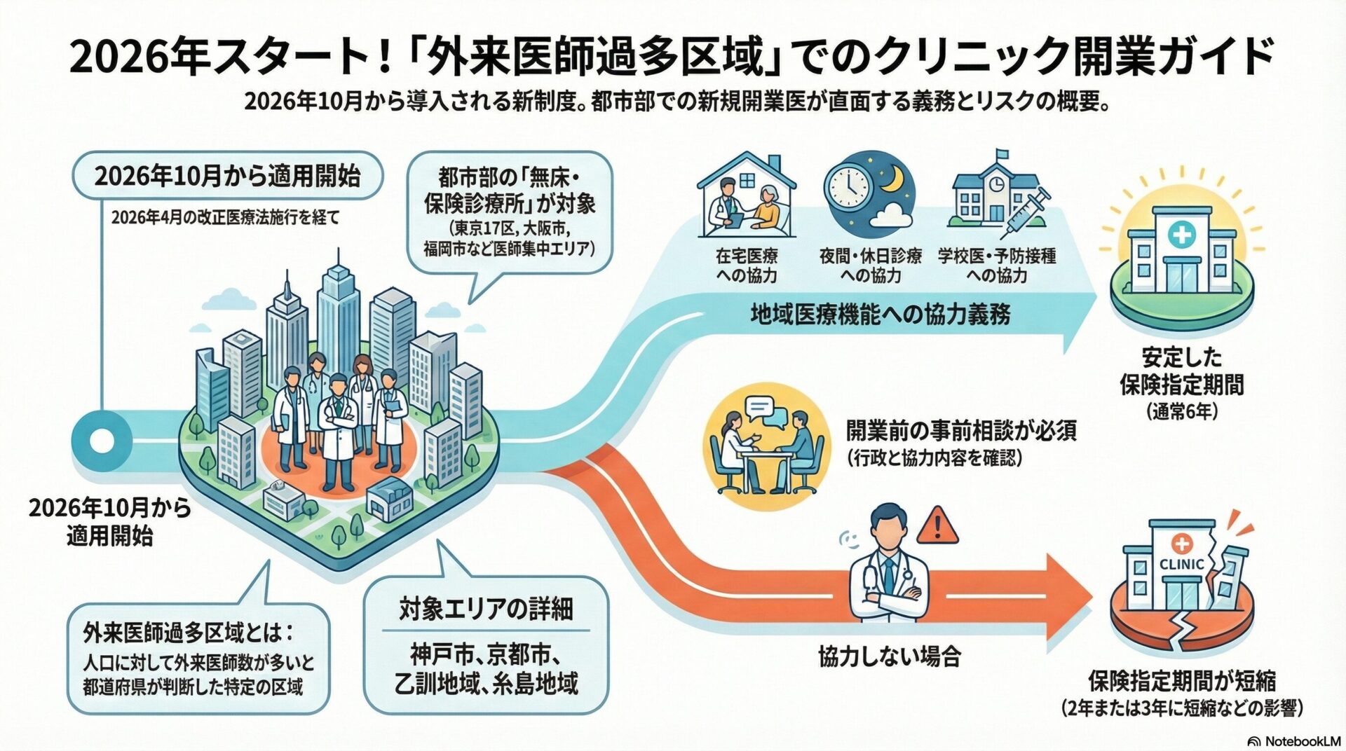 2026年スタート!「外来医師過多区域」でのクリニック開業ガイド