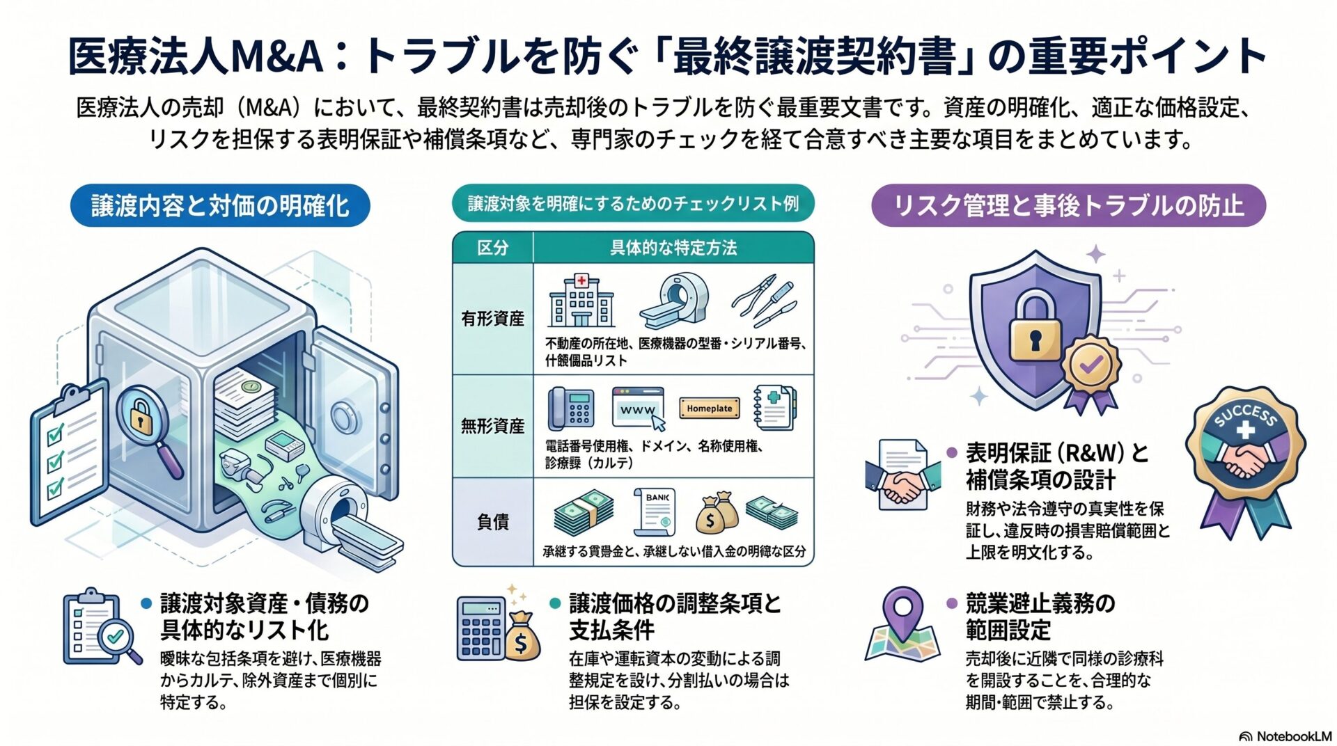 医療法人MアンドA:トラブルを防ぐ「最終譲渡契約書」の重要ポイント