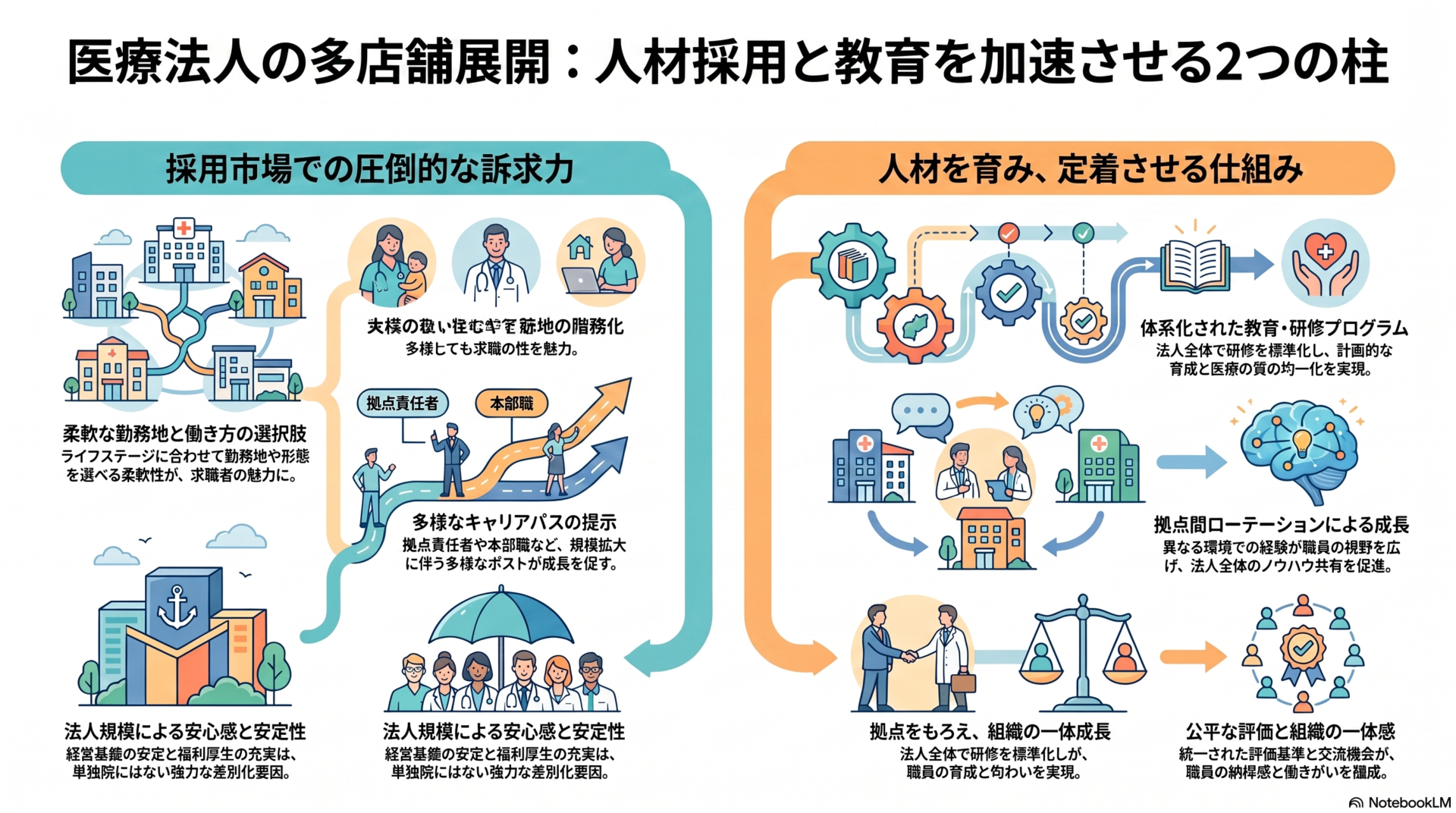 医療法人の多店舗展開：人材採用と教育を加速させる2つの柱